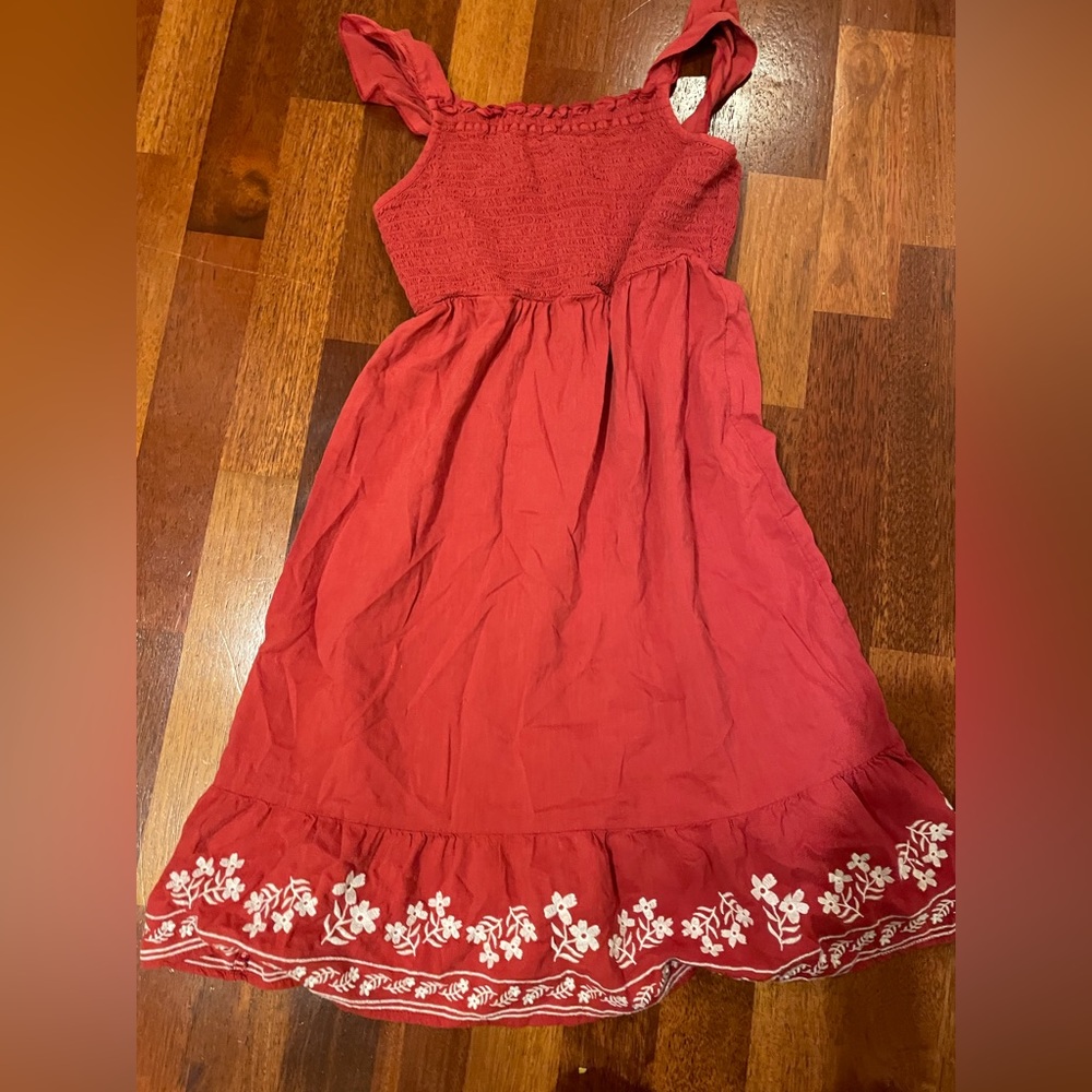 Old Navy Girls 10-12 red and white sun dress